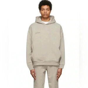 Pangaia casual organic green cotton crew neck long sleeve drk green sweatshirt L